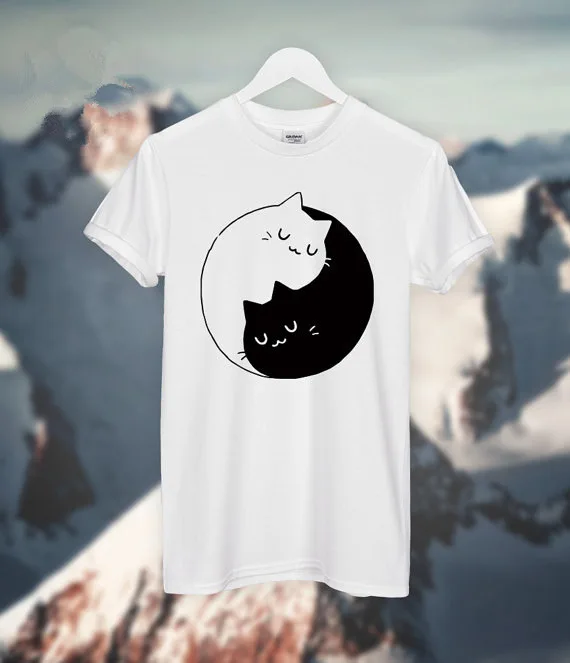 Plus Size Women Harajuku New Print Yin Yang Cats Kittens T Shirt 100% Cotton O Neck Short Sleeve Casual Women T Shirt
Plus Size Women Harajuku New Print Yin Yang Cats Kittens T Shirt 100% Cotton O Neck Short Sleeve Casual Women T Shirt