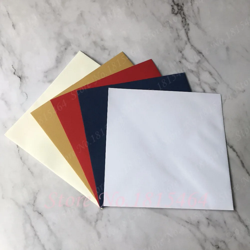 50pcs 160*160mm White Envelope or Ivory color Envelope use to loaded Wedding Invitation Cards/Greet Cards
50pcs 160*160mm White Envelope or Ivory color Envelope use to loaded Wedding Invitation Cards/Greet Cards