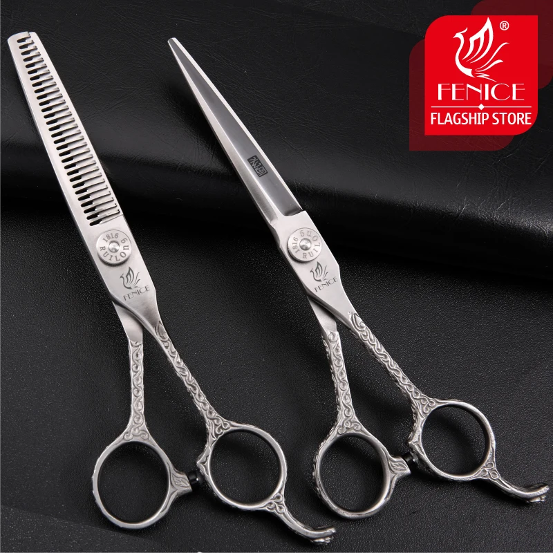 Fenice Haircut Scissors Set 6.0 inch Thinning Scissors 30 Teeth Engraved Handle Vintage Shears ciseaux coiffure professionnelle
Fenice Haircut Scissors Set 6.0 inch Thinning Scissors 30 Teeth Engraved Handle Vintage Shears ciseaux coiffure professionnelle