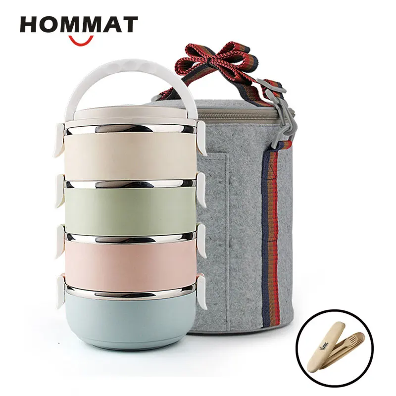 Hommat Portable Stainless Steel Lunch Boxs Japanese Bento Box Gradient Color Thermal For Food Containers Kids Picnic Lunch Bag
Hommat Portable Stainless Steel Lunch Boxs Japanese Bento Box Gradient Color Thermal For Food Containers Kids Picnic Lunch Bag