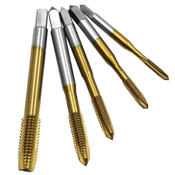 HSS Metric Straight Flute Thread Screw High Speed Steel Screw Tip M3-M8 Titanium Coated Tap Plug Tap
HSS Metric Straight Flute Thread Screw High Speed Steel Screw Tip M3-M8 Titanium Coated Tap Plug Tap