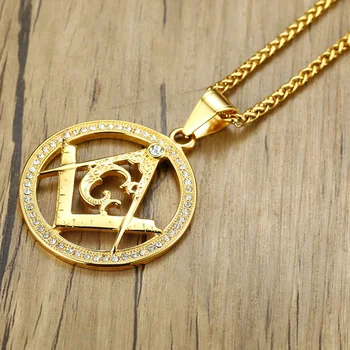 stainless steel Masonic necklace womens Zircon chains necklaces pendant gold pride best friends jewelry on the neck wholesale
stainless steel Masonic necklace womens Zircon chains necklaces pendant gold pride best friends jewelry on the neck wholesale