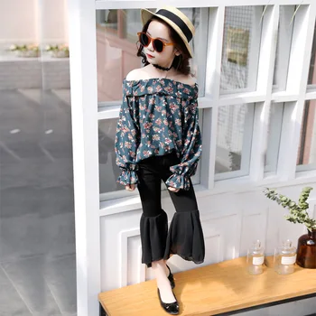2018 Girls clothes Kids Girl Clothing Set Children Flower Bow Cute Suit 2PCS Kids Off Shoulder Top T Shirt +Flare Pants Leggings
2018 Girls clothes Kids Girl Clothing Set Children Flower Bow Cute Suit 2PCS Kids Off Shoulder Top T Shirt +Flare Pants Leggings