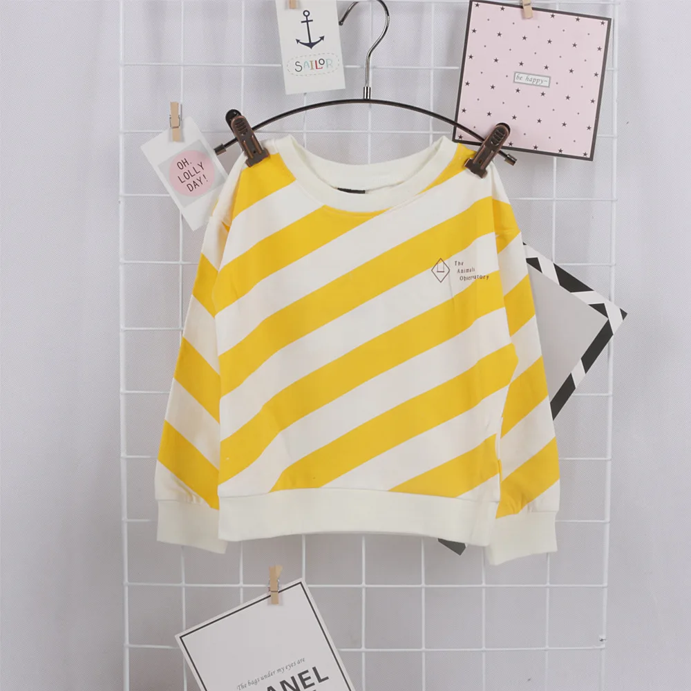 Autumn Girls Baby T-Shirt Cotton yellow striped full sleeve tops Europe fashion children's new arrival top for 12M-6T KIDS
Autumn Girls Baby T-Shirt Cotton yellow striped full sleeve tops Europe fashion children's new arrival top for 12M-6T KIDS