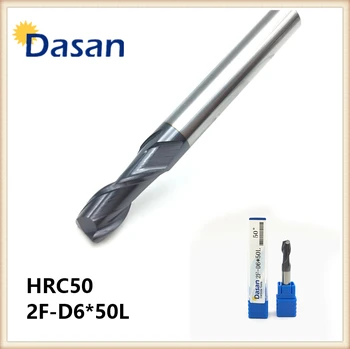 HRC50 2F-D6*50L EndMills 6mm Solid Carbide Flat Square Spiral Milling Cutter for CNC Lathe Mold Working Index Mill Tool
HRC50 2F-D6*50L EndMills 6mm Solid Carbide Flat Square Spiral Milling Cutter for CNC Lathe Mold Working Index Mill Tool