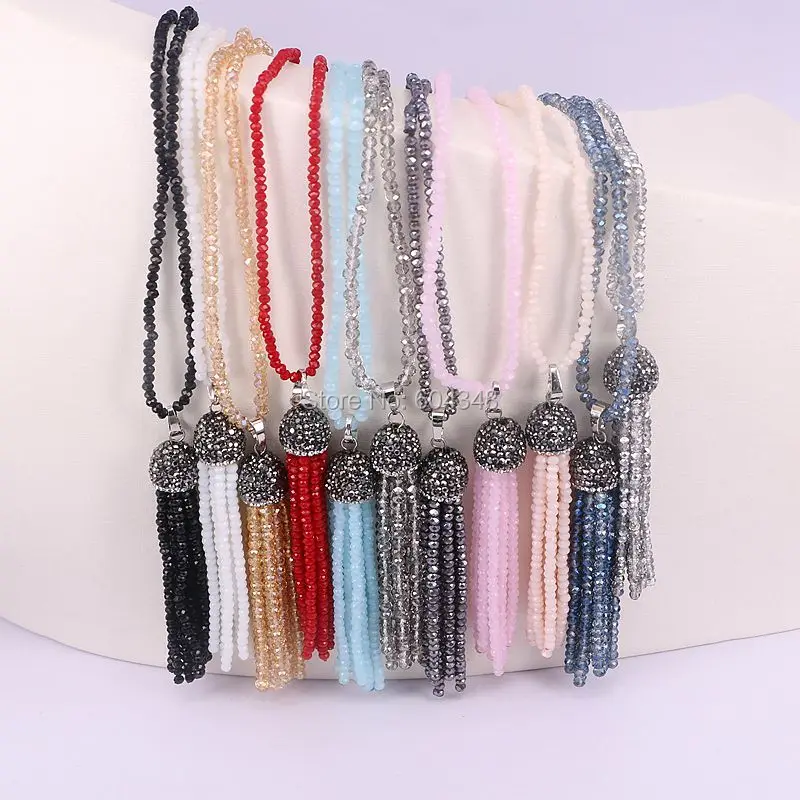 5 Strands Bohemian Boho Crystal Glass Beads Necklace Long Tassel Charm women necklace
5 Strands Bohemian Boho Crystal Glass Beads Necklace Long Tassel Charm women necklace