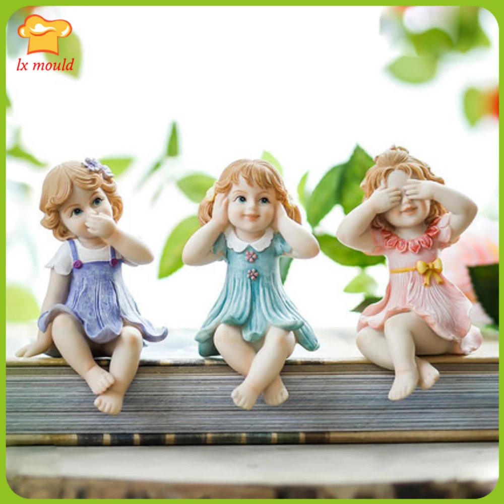 Elf Angel Silicone Mould. Don't listen. Don't look. Don't say gypsum diy resin decorative doll mold
Elf Angel Silicone Mould. Don't listen. Don't look. Don't say gypsum diy resin decorative doll mold
