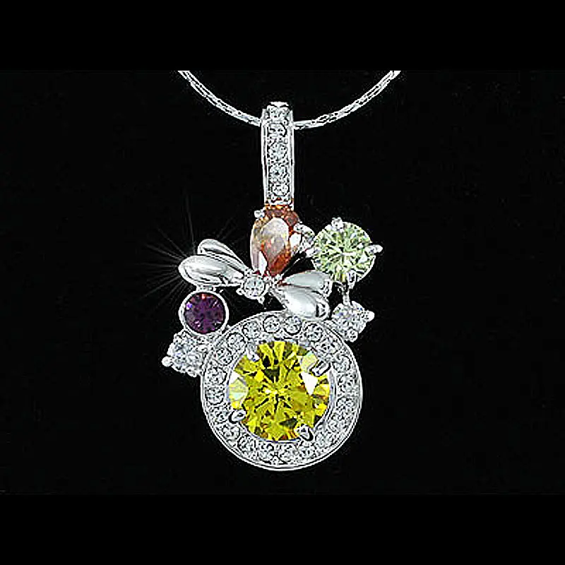 Peacock Star Multi-Color 3.5 Carat Cubic Zirconia Austrian Crystal Necklace CSN216
Peacock Star Multi-Color 3.5 Carat Cubic Zirconia Austrian Crystal Necklace CSN216