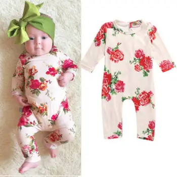 Cute Baby Girl Clothes Newborn Infant Baby Romper Flower Long Sleeve Cotton s Clothing Outfit 0-24M 
Cute Baby Girl Clothes Newborn Infant Baby Romper Flower Long Sleeve Cotton s Clothing Outfit 0-24M