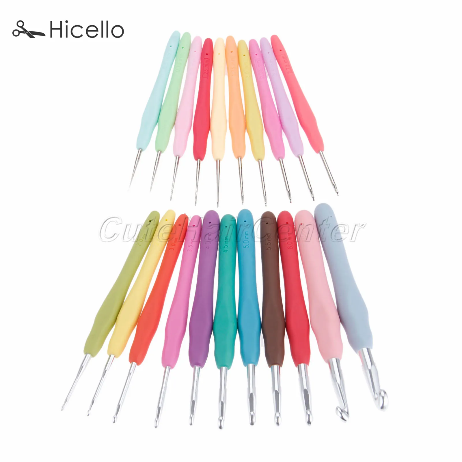 11pcs/10pcs Mixed Crochet Hooks Aluminum/Steel TPR 0.5mm-8mm length 13/13.7cm Circular Rubber Handle Weave Needles Hicello
11pcs/10pcs Mixed Crochet Hooks Aluminum/Steel TPR 0.5mm-8mm length 13/13.7cm Circular Rubber Handle Weave Needles Hicello