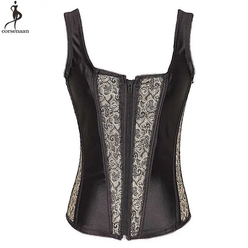 Zipper Vest Corset Women Corsets Satin Floral Korset Outfit Steel Boned Bustier Overbust Daily Gothic Waist Slimming Sexy Gorset
Zipper Vest Corset Women Corsets Satin Floral Korset Outfit Steel Boned Bustier Overbust Daily Gothic Waist Slimming Sexy Gorset