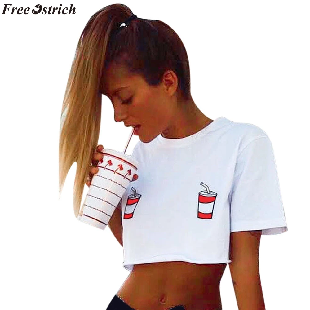 FREE OSTRICH Women's White Cola Print Short Sleeve O-Neck T-Shirt Fashion Ladies Daily Solid Color Casual T-Shirt tops plus size
FREE OSTRICH Women's White Cola Print Short Sleeve O-Neck T-Shirt Fashion Ladies Daily Solid Color Casual T-Shirt tops plus size
