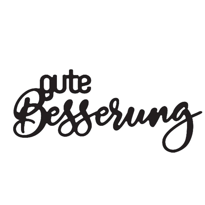 Get Well German Phrase Gute Besserung Metal Cutting Dies Stencils for DIY Scrapbooking Embossing Photo Album Decoration Craft
Get Well German Phrase Gute Besserung Metal Cutting Dies Stencils for DIY Scrapbooking Embossing Photo Album Decoration Craft