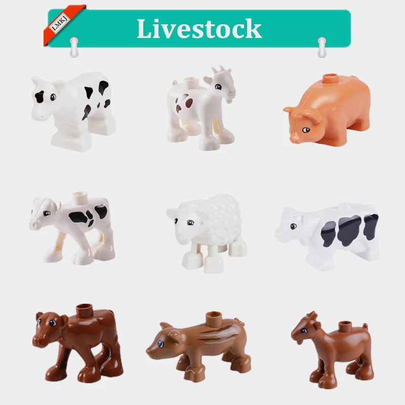 Diy 9pcs Livestock Building Blocks Compatibel With Legoing Duploe Animals Cow Pig Goat Sheep Model Bricks Toys For Kids Gifts
Diy 9pcs Livestock Building Blocks Compatibel With Legoing Duploe Animals Cow Pig Goat Sheep Model Bricks Toys For Kids Gifts