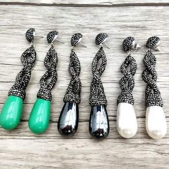 3 Pairs Mixed Color Teardrop Shell bead Earrings,Pave Crystal rhinestone dangle handcrafted Charm Earrings ER638
3 Pairs Mixed Color Teardrop Shell bead Earrings,Pave Crystal rhinestone dangle handcrafted Charm Earrings ER638