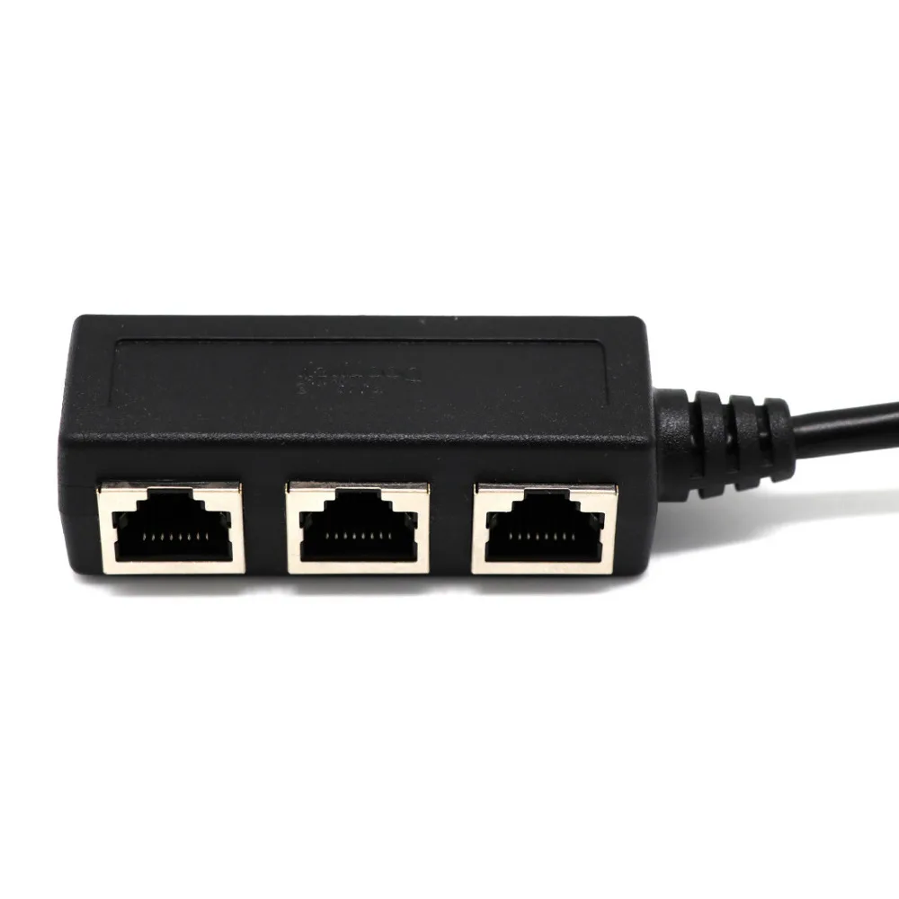 1 to 3 Socket LAN Ethernet Network RJ45 Plug Splitter Extender Adapter Connector (2)