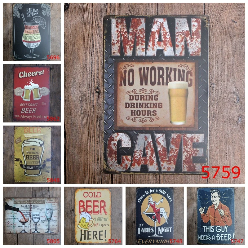 Man Cave Vintage Metal Poster Cheers Cold Beer Retro Wall Stickers Home Decor For Bar Pub Club Ladies Night Tin Signs YN008
Man Cave Vintage Metal Poster Cheers Cold Beer Retro Wall Stickers Home Decor For Bar Pub Club Ladies Night Tin Signs YN008