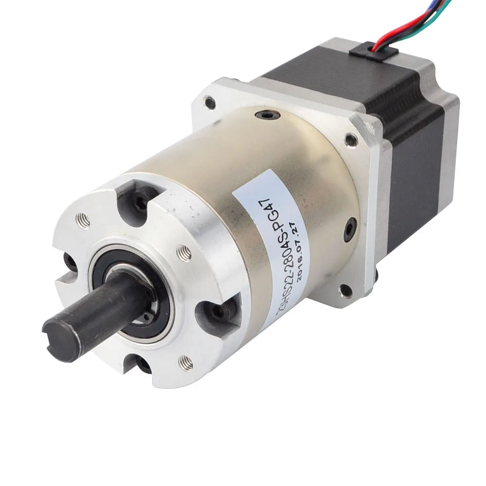 Nema 23 gear motor geared Stepper Motor Bipolar L=56mm w/ Gear Ratio 47:1 1.25Nm(177.01oz.in) planetary reduction gearbox
Nema 23 gear motor geared Stepper Motor Bipolar L=56mm w/ Gear Ratio 47:1 1.25Nm(177.01oz.in) planetary reduction gearbox