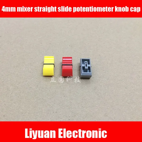 60pcs 4mm mixer straight slide potentiometer knob cap fader plastic cap sliding potentiometer matching cap red gray yellow
60pcs 4mm mixer straight slide potentiometer knob cap fader plastic cap sliding potentiometer matching cap red gray yellow