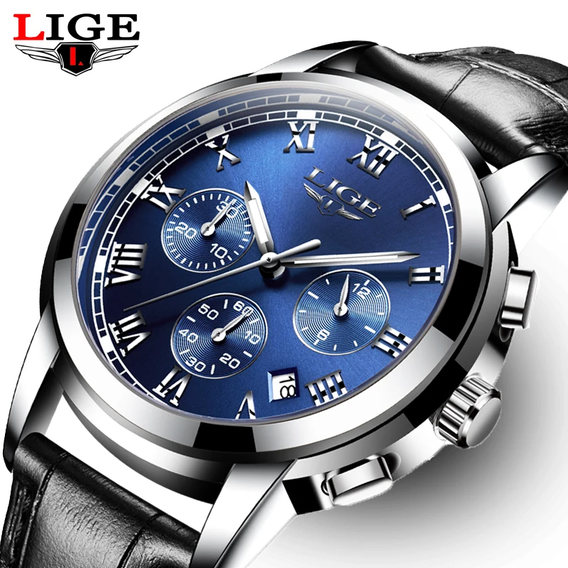 Mens watches top brand luxury LIGE Chronograph Men Sports Quartz Watch Waterproof Leather Men's Wrist watch Relogio Masculino
Mens watches top brand luxury LIGE Chronograph Men Sports Quartz Watch Waterproof Leather Men's Wrist watch Relogio Masculino
