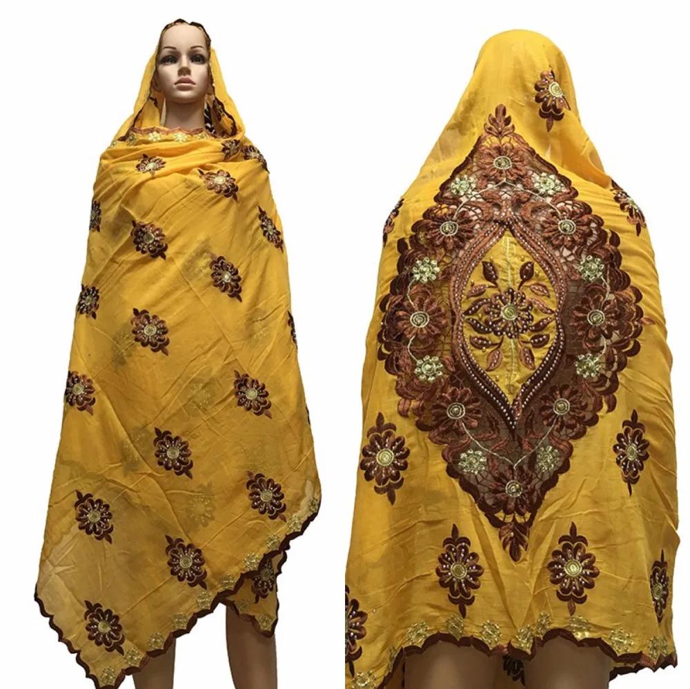 African Women Scarf muslim women embroidery big COTTON scarf design on the black nice scarf for shawls wraps BM636
African Women Scarf muslim women embroidery big COTTON scarf design on the black nice scarf for shawls wraps BM636