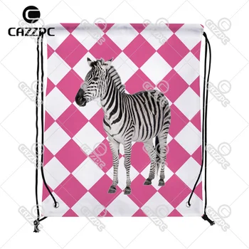 Pink Grid Stripe Lovely Zebra Pattern Print Custom individual Nylon fabric Drawstring Backpack gift bag
Pink Grid Stripe Lovely Zebra Pattern Print Custom individual Nylon fabric Drawstring Backpack gift bag
