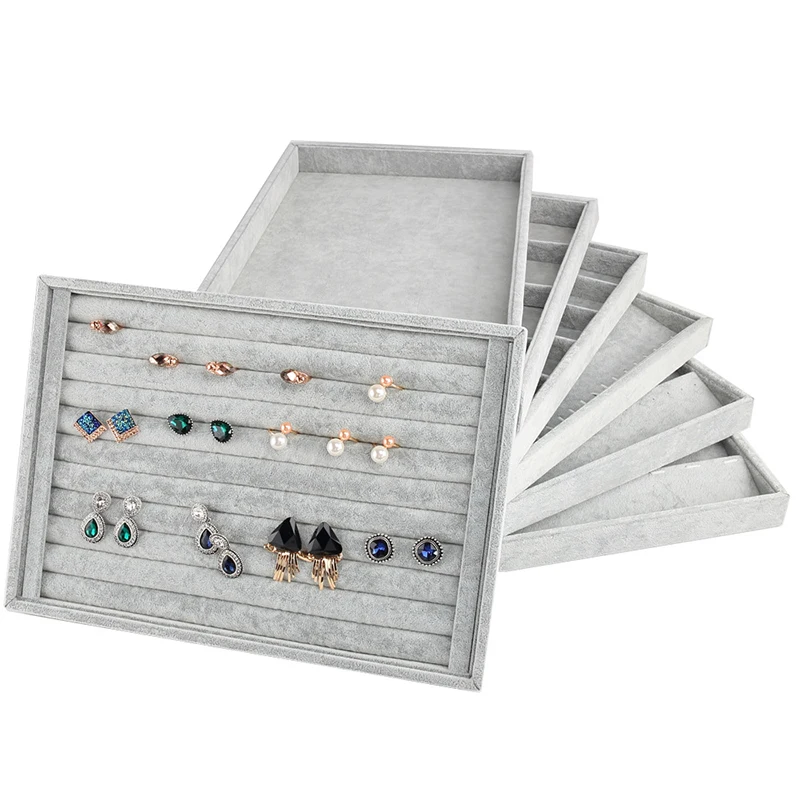 Jewelry Display Box Storage Organizer Display Gray Earring Ring Bracelet Necklace Brooch Trinket Box Casket Wedding Decoration
Jewelry Display Box Storage Organizer Display Gray Earring Ring Bracelet Necklace Brooch Trinket Box Casket Wedding Decoration