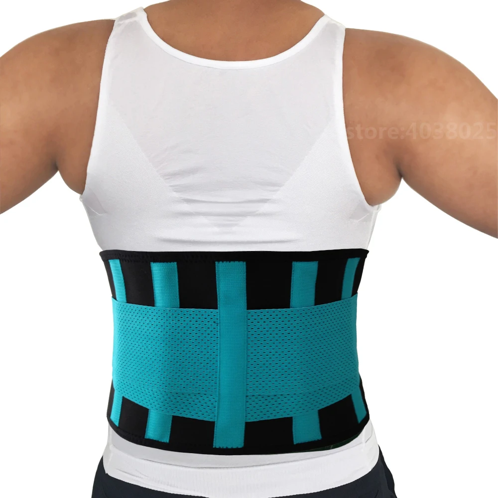 Hot-Sale-Exercise-Adjustable-Back-Support-Belt-Braces-Supports-Lumbar-Support-Brace-Black-Breathable-Waist-Trimmer