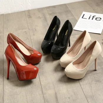 New Women Pumps Shoes PU Leather Shallow Slip-On Round Toe High Heels 14CM Wedding Party Derss Shoes Sexy Stilettos Ladies Shoes
New Women Pumps Shoes PU Leather Shallow Slip-On Round Toe High Heels 14CM Wedding Party Derss Shoes Sexy Stilettos Ladies Shoes