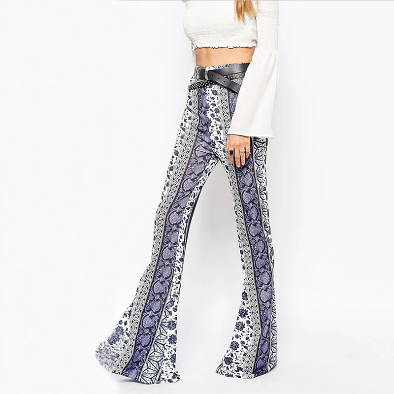 Fashion Women Flare Pants New Retro Painted Flare Pants Female 2019 Hot Sale Vintage Printed Loose Long Trouser For Women
Fashion Women Flare Pants New Retro Painted Flare Pants Female 2019 Hot Sale Vintage Printed Loose Long Trouser For Women