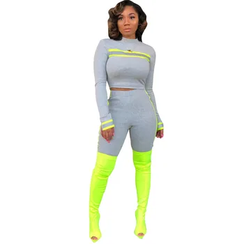 New Summer Sexy Women 2 Piece Set Reflective Ribbon Long Sleeve Tops and Knee Length Pants Skinny Women Set
New Summer Sexy Women 2 Piece Set Reflective Ribbon Long Sleeve Tops and Knee Length Pants Skinny Women Set