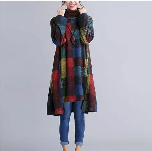 Clobee Korean Plaid Winter Women Dress Vintage Elegant Loose Ladies Dresses Plus Size Long Work Office Femme Vestidos V536
Clobee Korean Plaid Winter Women Dress Vintage Elegant Loose Ladies Dresses Plus Size Long Work Office Femme Vestidos V536