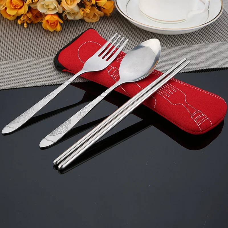 Outdoor Flatware Set Fork Spoon Chopsticks Portable Stainless Steel Camping Tableware with Zipper Carrying Pouch Organizer
Outdoor Flatware Set Fork Spoon Chopsticks Portable Stainless Steel Camping Tableware with Zipper Carrying Pouch Organizer