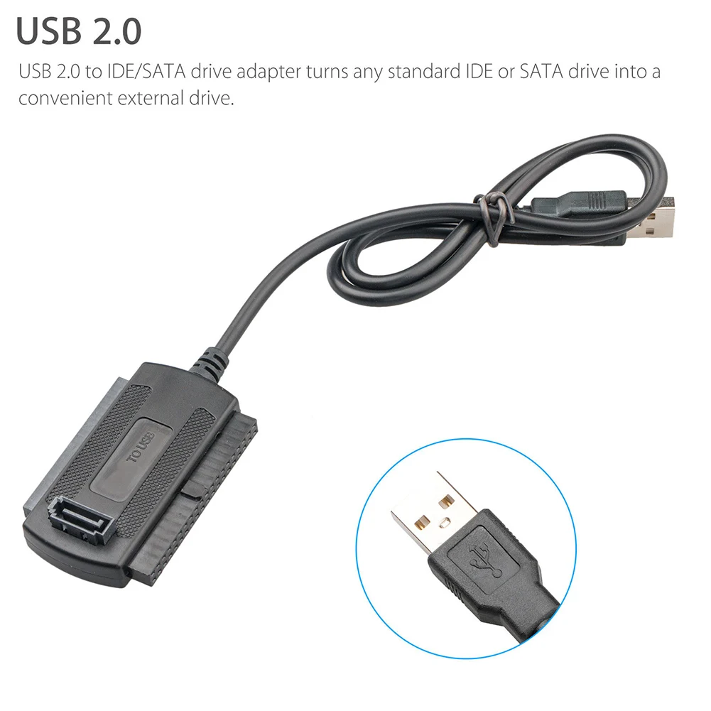 New USB 2.0 to IDE/SATA Drive Adapter Converter Cable For Hard Drive Disk 2.5 3 Inch
New USB 2.0 to IDE/SATA Drive Adapter Converter Cable For Hard Drive Disk 2.5 3 Inch