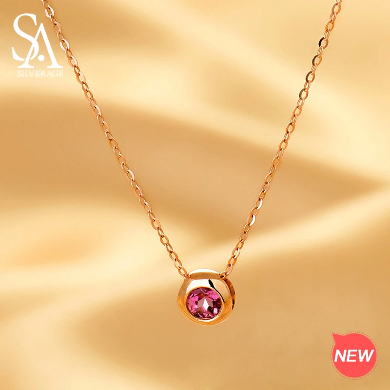 SA SILVERAGE 18K Rose Gold Round Ball Pendant Chain Link Necklaces Red Natural Jasper Jewelry for Women Real Gold Jewelry
SA SILVERAGE 18K Rose Gold Round Ball Pendant Chain Link Necklaces Red Natural Jasper Jewelry for Women Real Gold Jewelry
