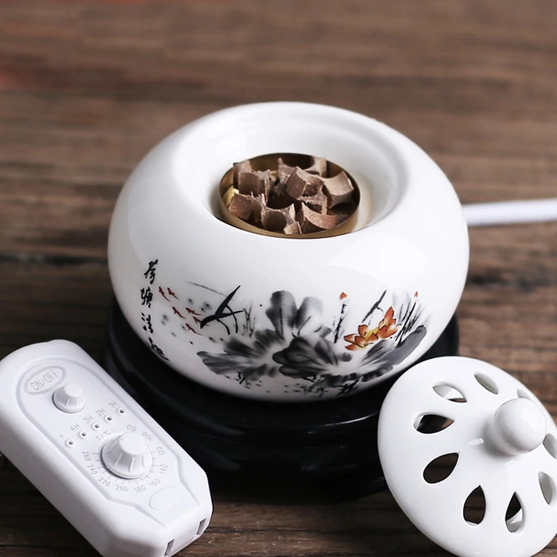 Timing Thermostat Electronic Sandalwood Furnace Ceramic Scented Ovens Incense Burner Essential Oil Aroma Burner 200-240V F
Timing Thermostat Electronic Sandalwood Furnace Ceramic Scented Ovens Incense Burner Essential Oil Aroma Burner 200-240V F