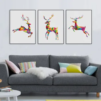 Triptych Modern Abstract Geometric Animals Deer Christmas Gift Canvas A4 Print Poster Wall Pictures Home Decor Painting No Frame
Triptych Modern Abstract Geometric Animals Deer Christmas Gift Canvas A4 Print Poster Wall Pictures Home Decor Painting No Frame