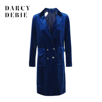 Darcydebie Blue Casual Women Velvet Coat Loose Double Breasted Female Trench Coat Elegant Vintage Chic Basic Outwear Coat
Darcydebie Blue Casual Women Velvet Coat Loose Double Breasted Female Trench Coat Elegant Vintage Chic Basic Outwear Coat