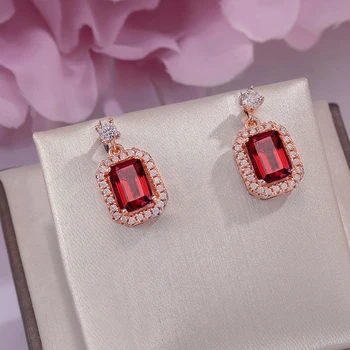 Fine Jewelry Sterling Silver S925 Drop Earrings 100% Natural Garnet Red Square 1.1ct Gemstone For Women Luxury Brincos CCEI025
Fine Jewelry Sterling Silver S925 Drop Earrings 100% Natural Garnet Red Square 1.1ct Gemstone For Women Luxury Brincos CCEI025