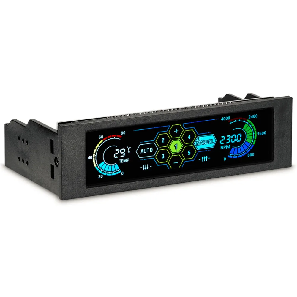 5.25" Drive Bay PC Computer CPU Cooling LCD Front Panel Temperature Controller Fan Speed Control for Desktop Computer
5.25" Drive Bay PC Computer CPU Cooling LCD Front Panel Temperature Controller Fan Speed Control for Desktop Computer