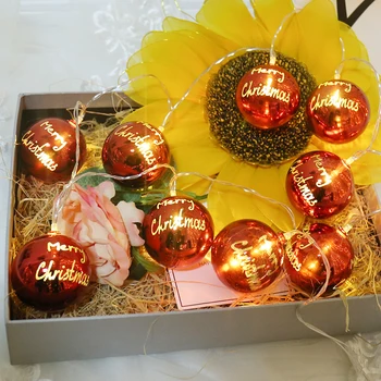 10leds LED String Light Plastic Merry Christmas Ball Fairy Christmas Garland Lighting for holiday party events Warm white
10leds LED String Light Plastic Merry Christmas Ball Fairy Christmas Garland Lighting for holiday party events Warm white