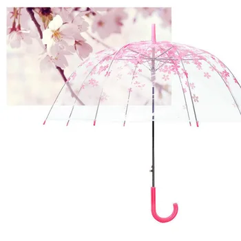 Long Handle Transparent Automatic Rain Umbrella Women Cherry Blossom Princess Against Wind Romantic Creative Fashion Umbrellas
Long Handle Transparent Automatic Rain Umbrella Women Cherry Blossom Princess Against Wind Romantic Creative Fashion Umbrellas