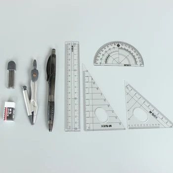 straight ruler triangular rulers compasses pencil eraser Geometric drawing math 8 sets
straight ruler triangular rulers compasses pencil eraser Geometric drawing math 8 sets