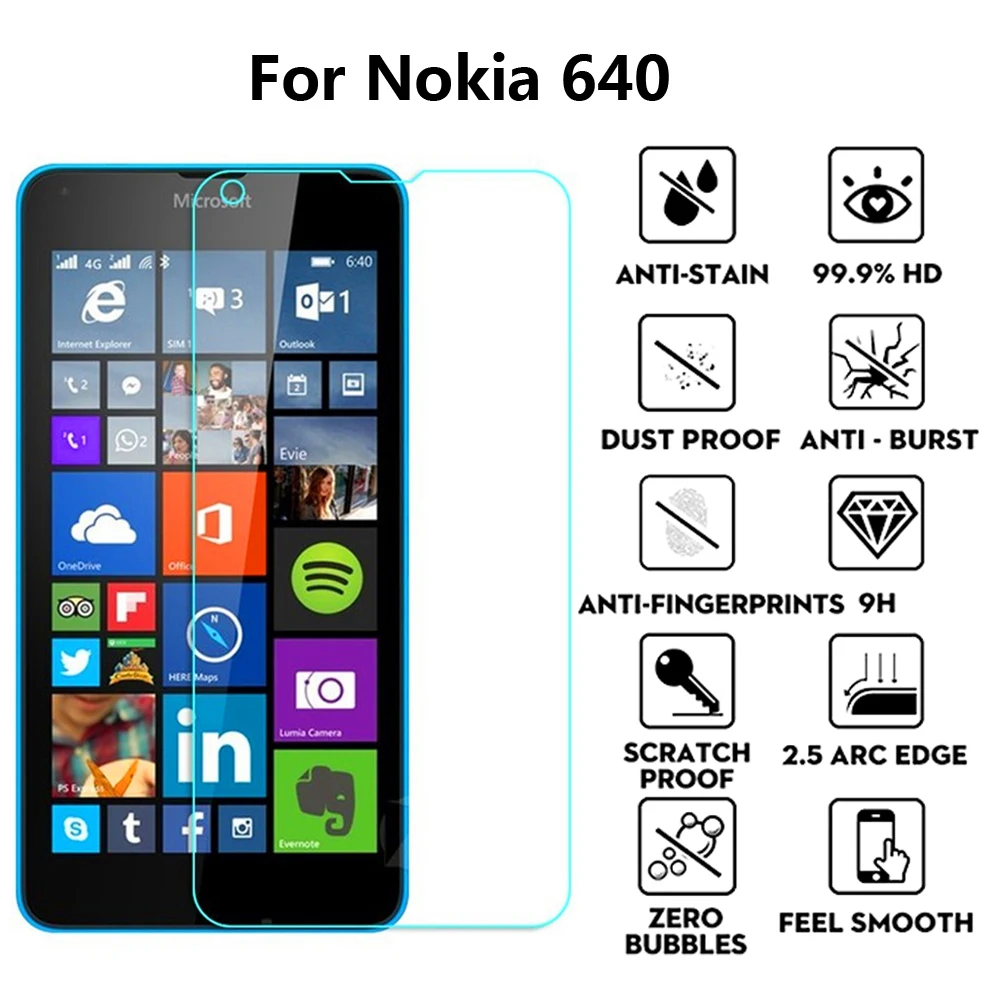 2Pcs Tempered Glass For Nokia Microsoft Lumia 640 Dual Sim Lte 5.0" 2.5D Premium Explosion-proof Screen Protector Film
2Pcs Tempered Glass For Nokia Microsoft Lumia 640 Dual Sim Lte 5.0" 2.5D Premium Explosion-proof Screen Protector Film