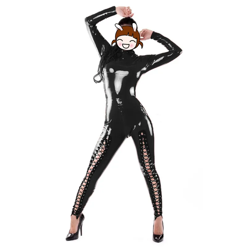 2016 New black faux leather jumpsuit high neck lace-up long sleeve autumn jumpsuit women rompers pvc tights womens jumpsuit
2016 New black faux leather jumpsuit high neck lace-up long sleeve autumn jumpsuit women rompers pvc tights womens jumpsuit