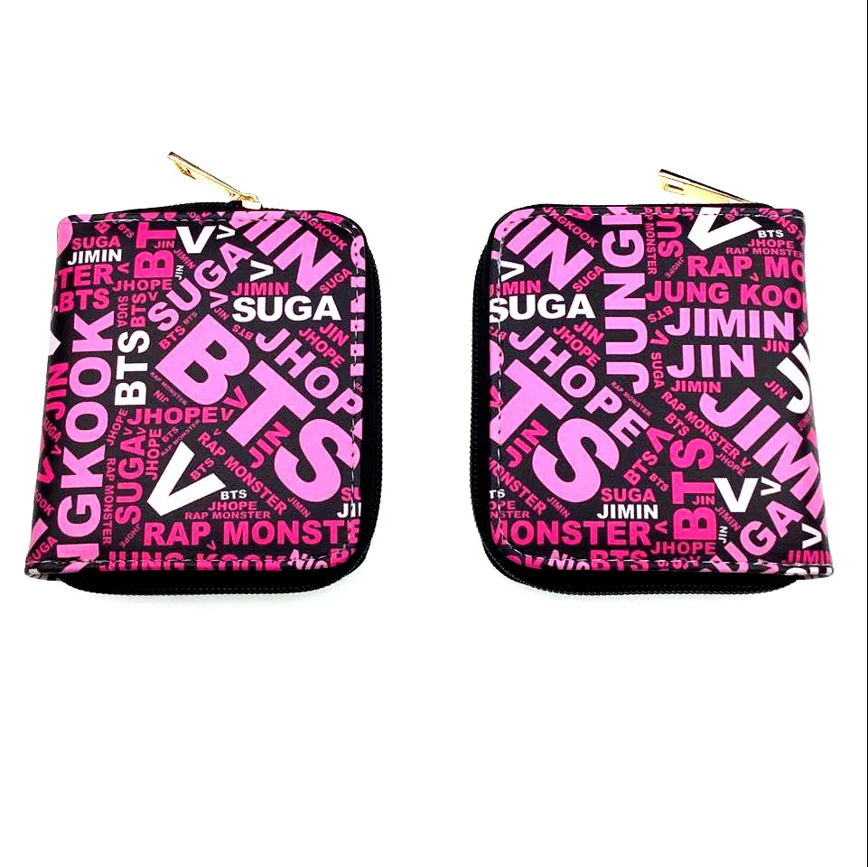 New Design Cartoon Fashion BTS Wallet Men Short Zipper card wallet Girl Coin purses Mini cute Bags BTS21 Anime Handbags
New Design Cartoon Fashion BTS Wallet Men Short Zipper card wallet Girl Coin purses Mini cute Bags BTS21 Anime Handbags
