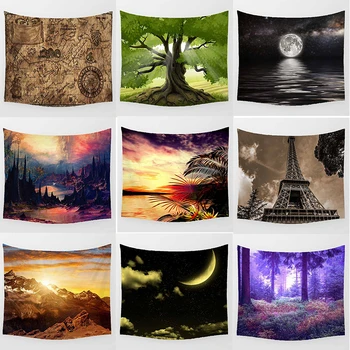 Hot sale fashion green Big tree flowers sunset forest pattern wall hanging tapestry home decoration wall tapestry tapiz pared
Hot sale fashion green Big tree flowers sunset forest pattern wall hanging tapestry home decoration wall tapestry tapiz pared