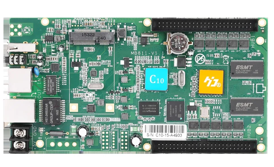 HD-C10 asynchronous HUB75 data interface RGB full color led display control card,112x1024 pixels,LAN USB control card
HD-C10 asynchronous HUB75 data interface RGB full color led display control card,112x1024 pixels,LAN USB control card