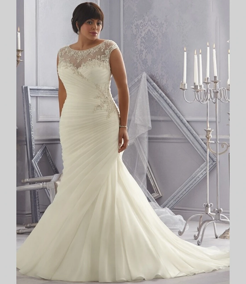 Distinctive Design Plus Size Wedding Dresses Mermaid Wedding Gown Crystal Beaded Organza 2015 vestidos de noiva robe de mariage
Distinctive Design Plus Size Wedding Dresses Mermaid Wedding Gown Crystal Beaded Organza 2015 vestidos de noiva robe de mariage