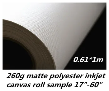 24"*1m roll sample 260gsm thick stretchable inkjet polyester canvas roll with sample
24"*1m roll sample 260gsm thick stretchable inkjet polyester canvas roll with sample